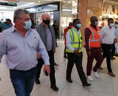Kassie Duncan (National Operations Manager for Growthpoint); Harry Harrie (CEO of BRS Risk Solutions); Mayor Gift Moerane; MEC Panyaza Lesufi..jpg