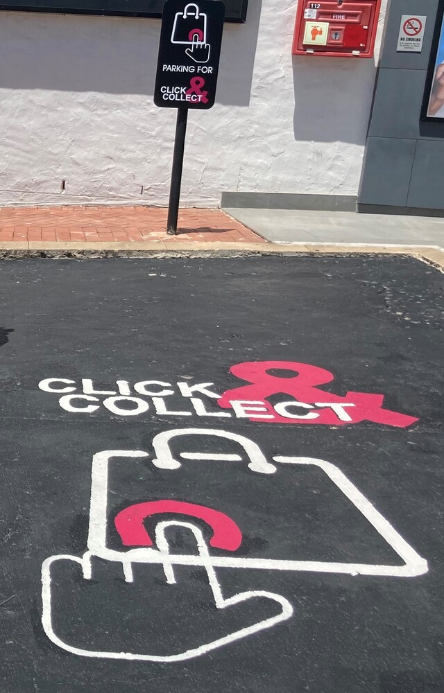 Dedicated click and collect parking bays at La Lucia Mall .jpg