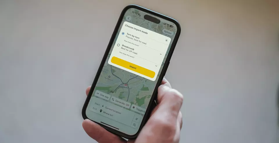 Import GPX routes in breadcrumb format for the best directions off-road