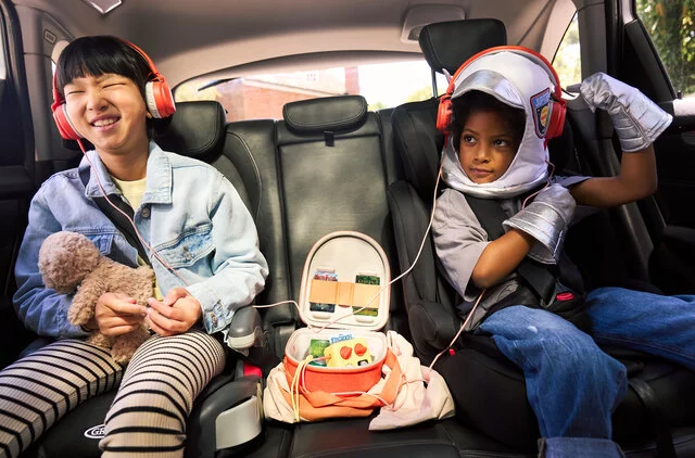 PR lifestyle image Travel Car Backseat - UK